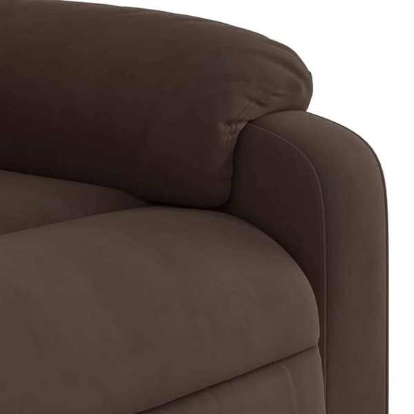 Massagefåtölj brun mikrofibertyg