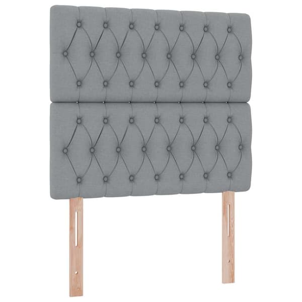 Förvaringssäng med madrass Ljusgrå 90 x 190 cm Polyester