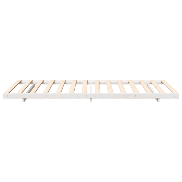 Sängram Vit 75 x 190 cm Massiv furu