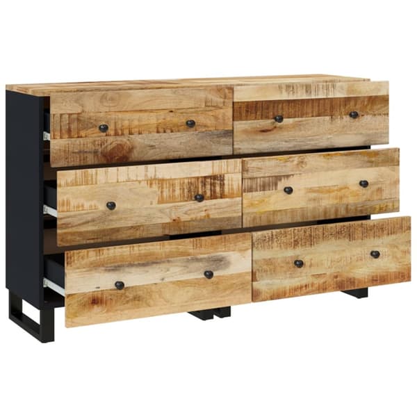 Skänk 2 delar 60x33x75 cm grovt mangoträ