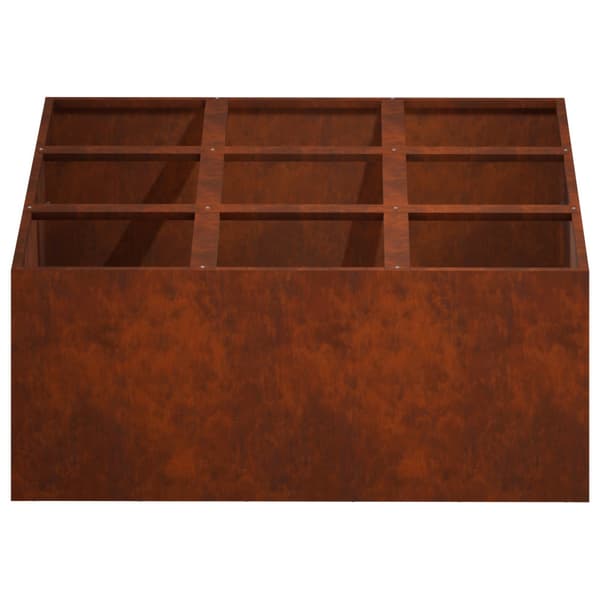 Trädgårdsplanterare Rostig 100 x 100 x 30 cm
