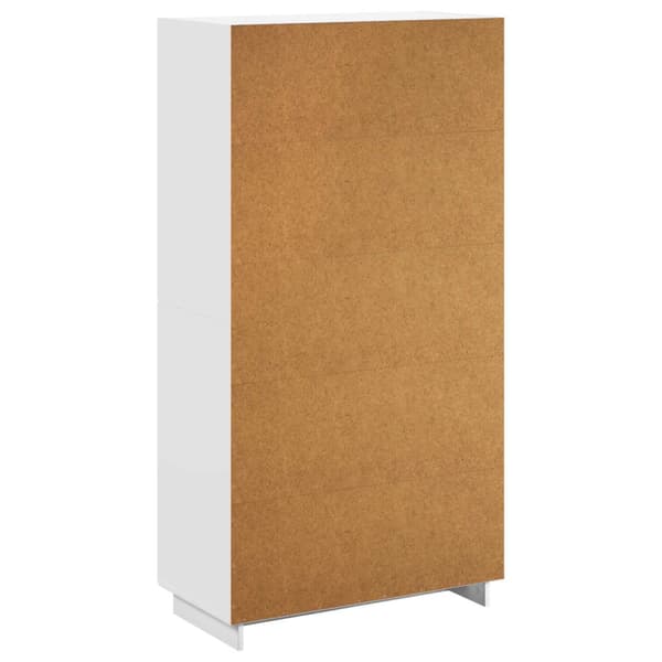 Högskåp Vit högglans 79 x 41 x 151 cm Konstruerat trä