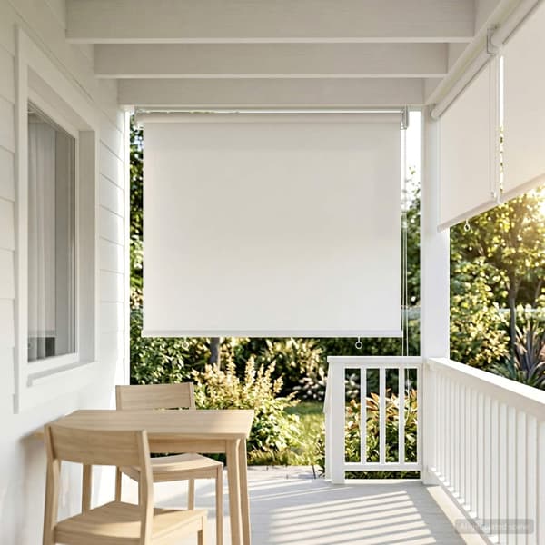 Rullgardin UV-skydd Vit 100 x 140 cm Polyester