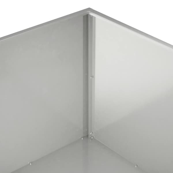 Trädgårdsplanterare Silver 100 x 100 x 40 cm Rostfritt stål