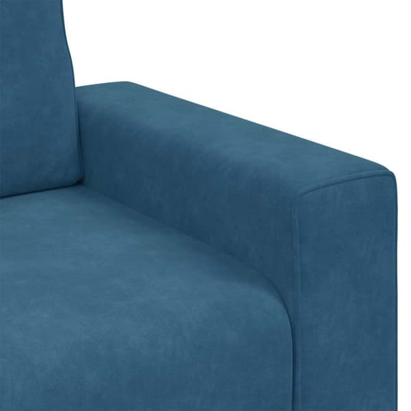 Soffstol blå 100x77x82 cm sammet