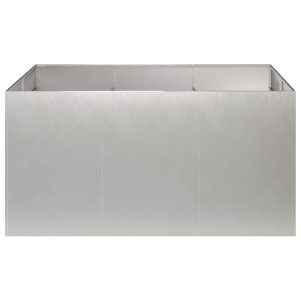 Trädgårdsplanterare Silver 120 x 80 x 60 cm Rostfritt stål