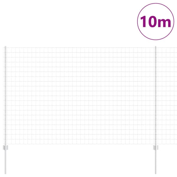 Stängsel med stolpe Silver 1,5 x 10 m Stål