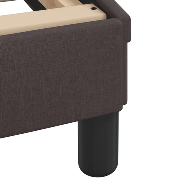 Bed with Mattress "Dover" Dark Brown 140x190 cm Fabric