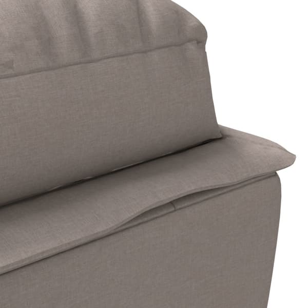 Massageschäslong med dynor taupe tyg