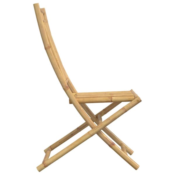 Hopfällbara trädgårdsstolar 6 st 46x66x99 cm bambu
