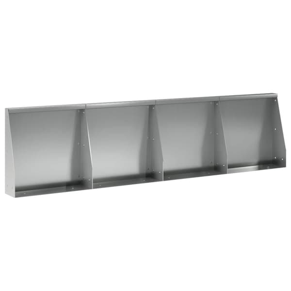 Stödvägg 4 st 40 x 12 x 50 cm Galvaniserat stål Silver