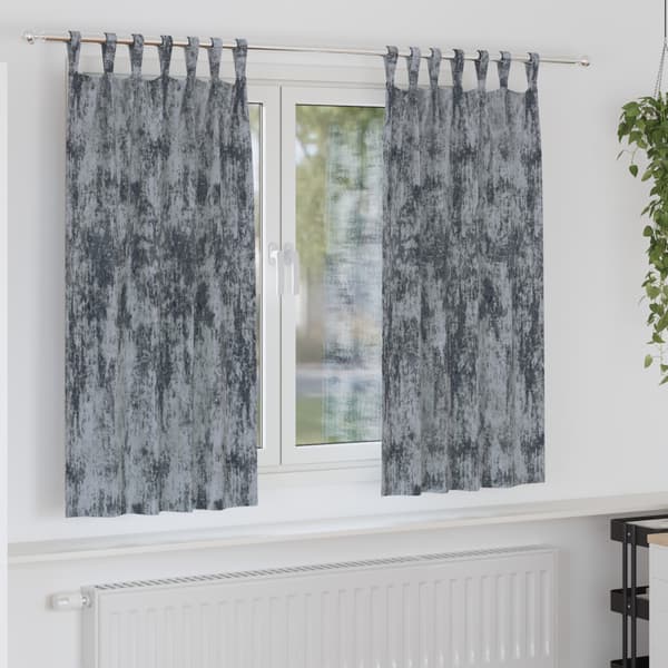 Sammetsgardiner 2 pcs Silvergrå 175 x 140 cm Sammet