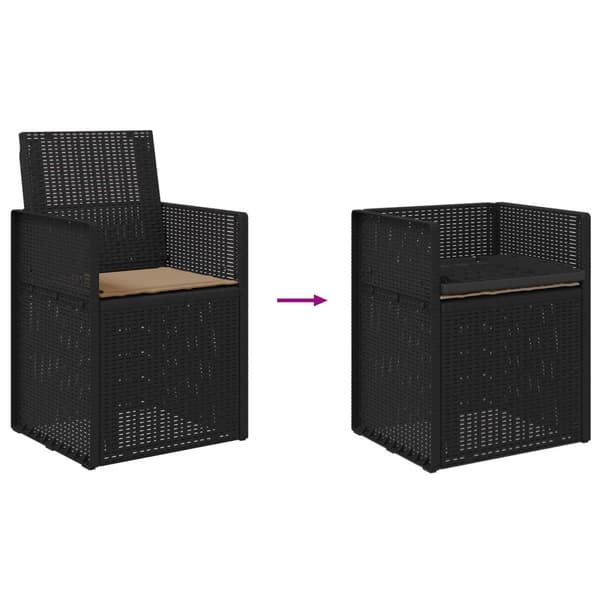 Trädgårdsmatstolar 2 pcs Antracit och taupe PP