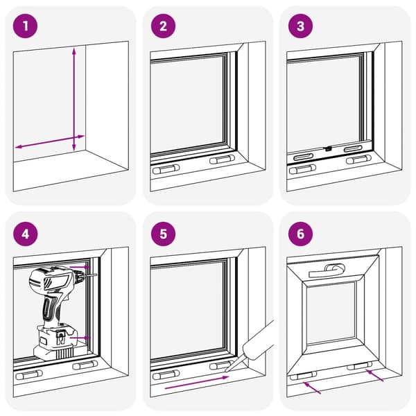 Tilt källarfönster RISOR 40 x 45 cm PVC och klart glas