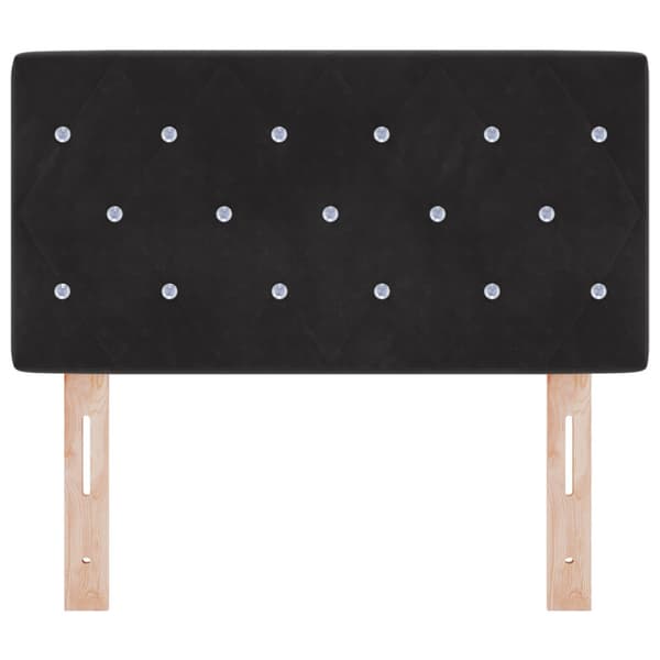 Huvudgavel Svart 80 cm Sammet