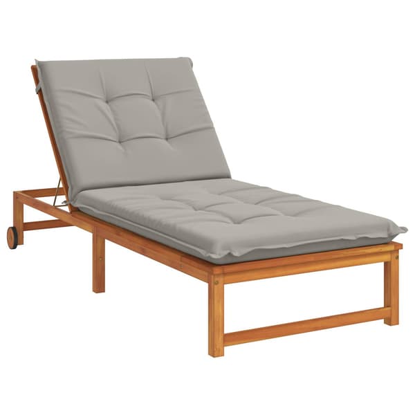 Solstol Kudde GEMERT 100% Polyester Grå 190 x 70 x 9 cm