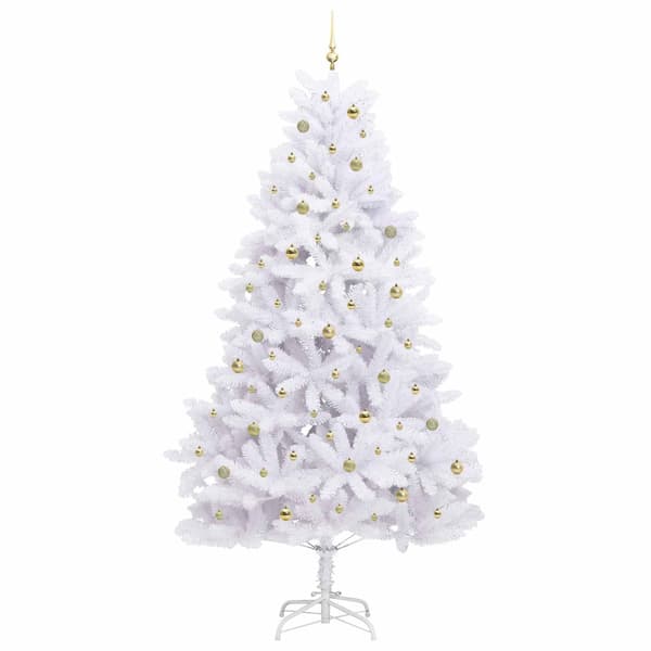 Plast Hingad Julgran Vit 270 cm PVC och stål