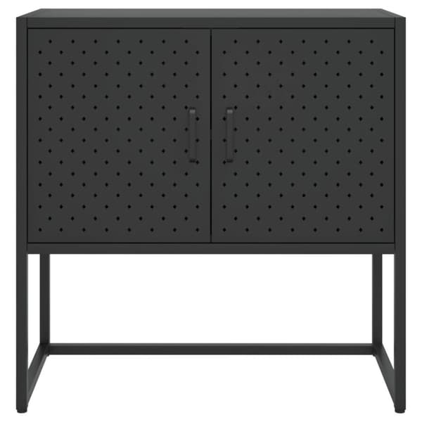 Skänk svart 75x35x75 cm stål