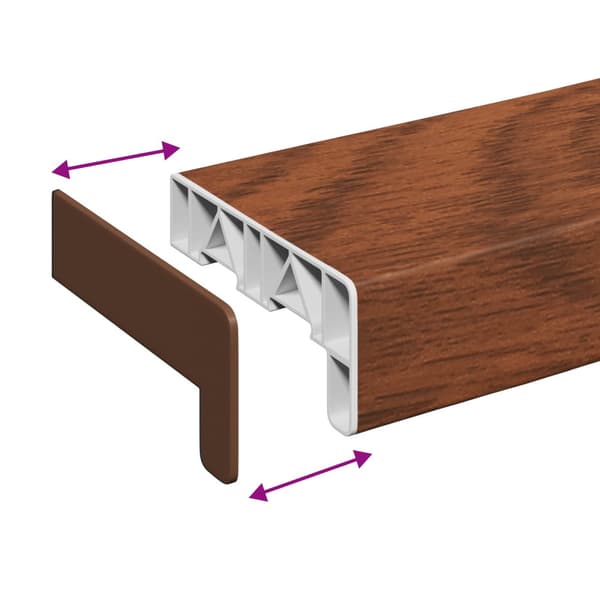 Fönsterbräda Brun trä 80 x 10 x 4,5 cm PVC