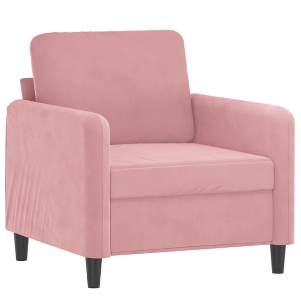 Soffgrupp 3 delar rosa sammet