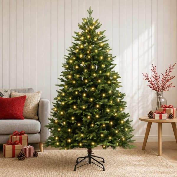Plast Hingad Julgran 120 cm 150 LED-lampor Varmvit