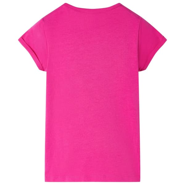 T-shirt för barn mörk rosa 116