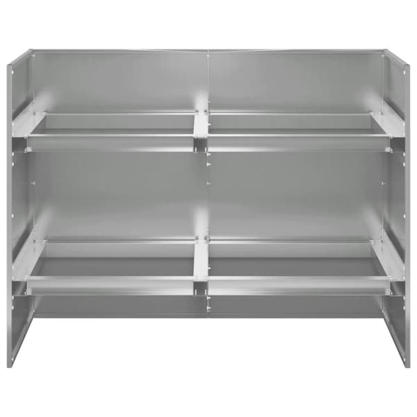 Trädgårdsplanterare Silver 80 x 40 x 60 cm Galvaniserat stål
