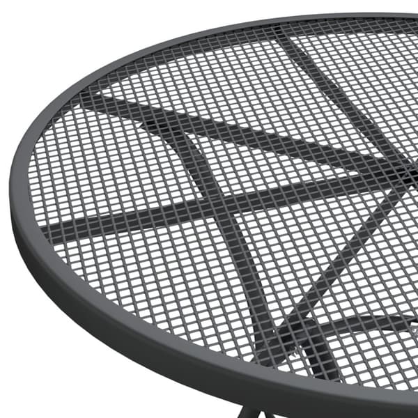 Trädgårdsbord Ø80x72 cm sträckmetall antracit