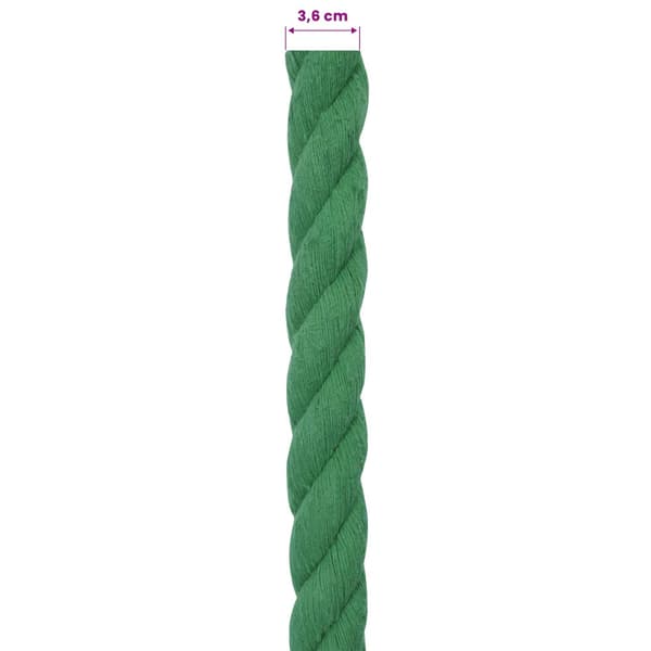 Rep Grön 3,6 x 3,6 x 500 cm Bomull