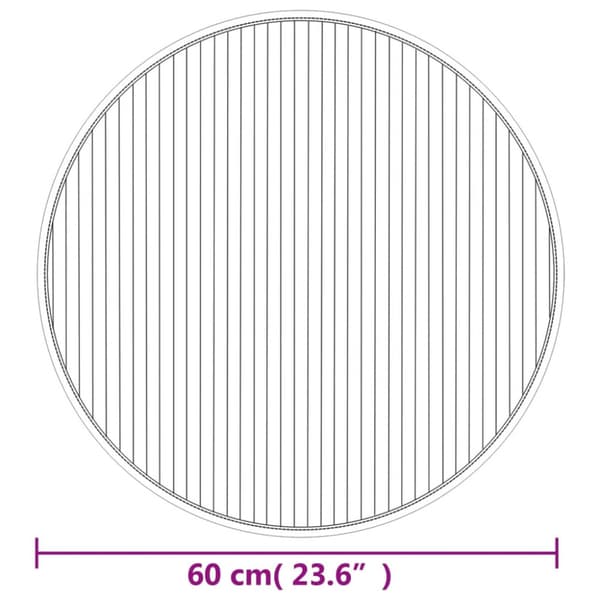 Matta rund ljus naturlig 60 cm bambu