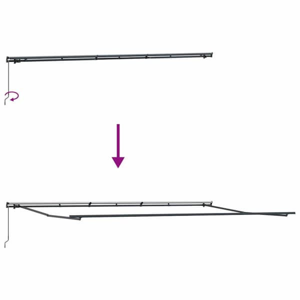Utdragbar markis Flerfärgsdesign 600 × 350 cm