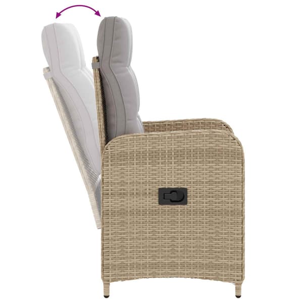 Fällbar trädgårdstol Beige och Ljusgrå 57 x 63 x 94 cm