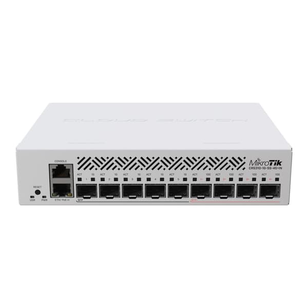 MikroTik CRS310-1G-5S-4S+IN - switch - 10 portar - rackmonterbar