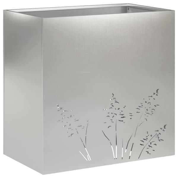 Trädgårdsplanterare Silver 50 x 30 x 49 cm Rostfritt stål