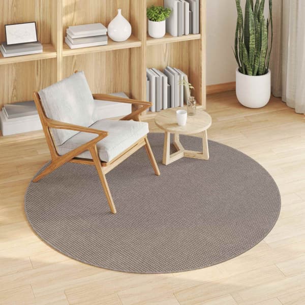 Inomhusmatta LUGO Kräm och Taupe Ø 200 cm Polyester