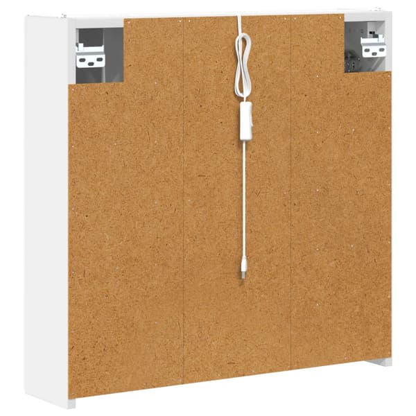 Badrumsspegelskåp Vit 63,5 x 15,5 x 60,5 cm Konstruerat trä