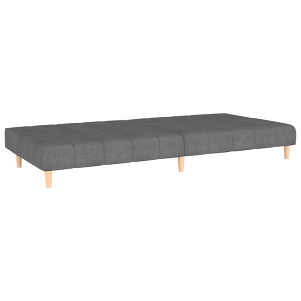 Bäddsoffa 2-sits ljusgrå tyg