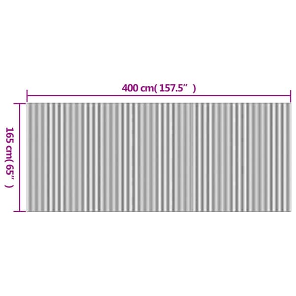 Rumsavdelare svart bredd 400 cm höjd 165 cm bambu