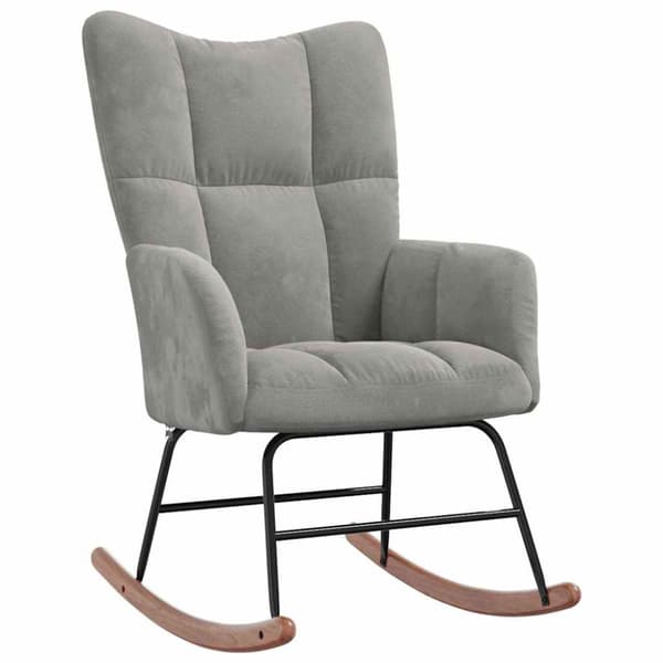 Gungstol ljusgrå sammet