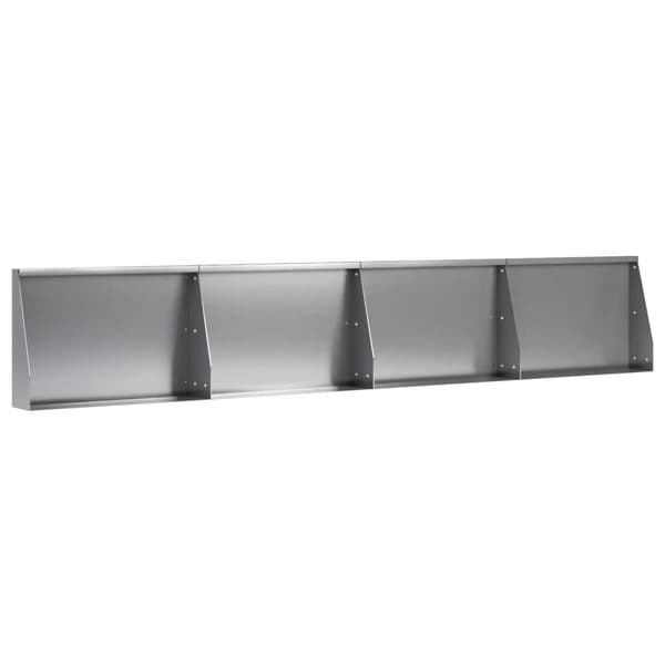 Stödvägg 4 st 60 x 12 x 30 cm Galvaniserat stål Silver