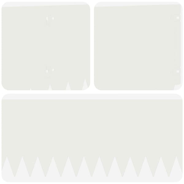 Kant för gräsmatta 20 pcs 103 x 25 cm Stål Vit