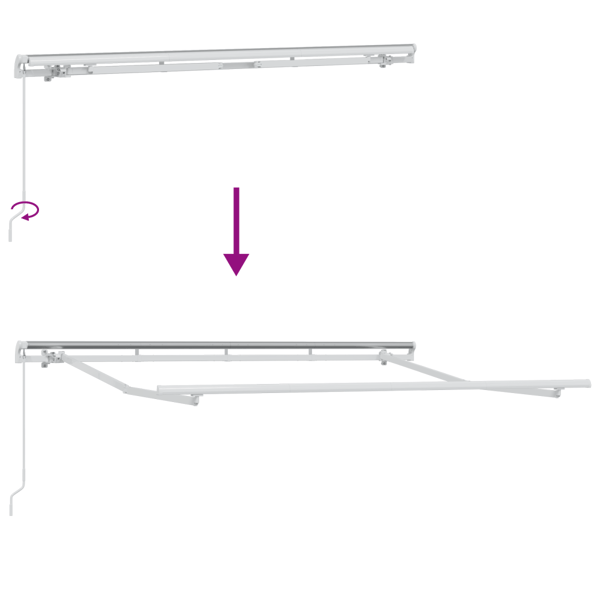 Utdragbar markis Antracit 300 x 200 cm tyg