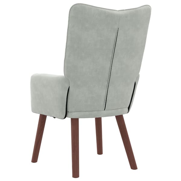 fåtölj Ljusgrå 63 x 67 x 94 cm Sammet