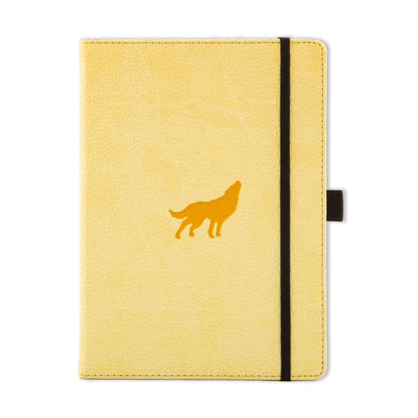 Dingbats* Wildlife A5+ Graph - Cream Wolf Notebook