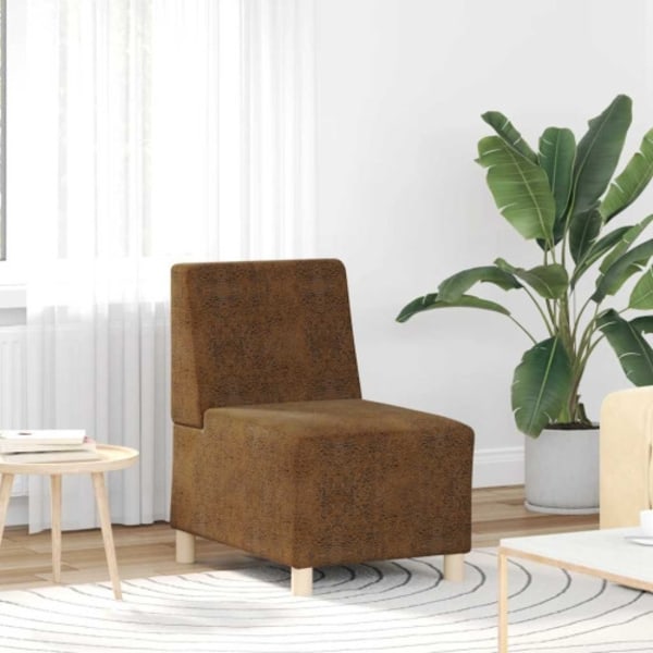 Soffstol brun 55 cm fuskmocka