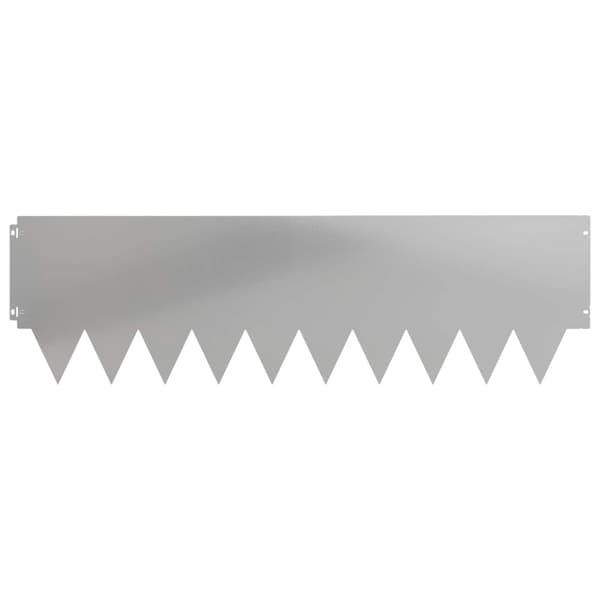 Kant för gräsmatta 20 pcs 103 x 30 cm metall Silver
