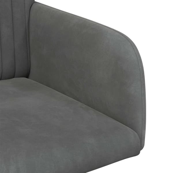 Matstolar 6 pcs Sammet Mörkgrå 55 x 50 x 84 cm