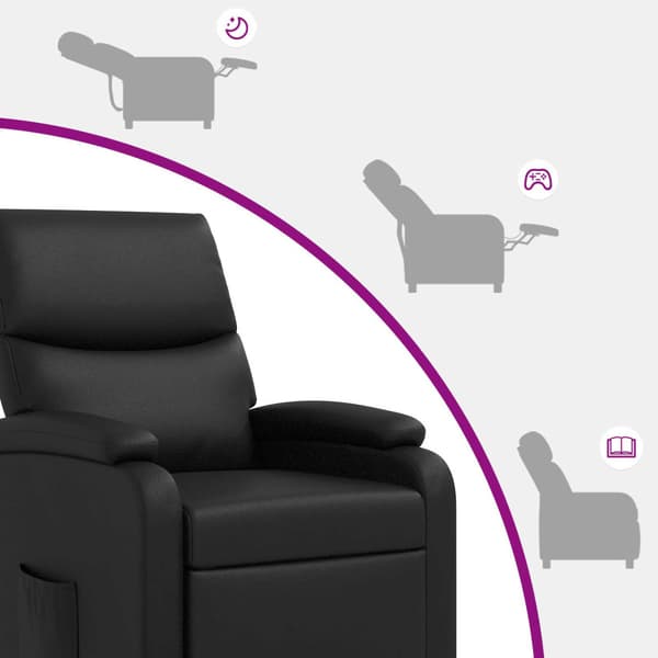 Recliner Svart Konstläder