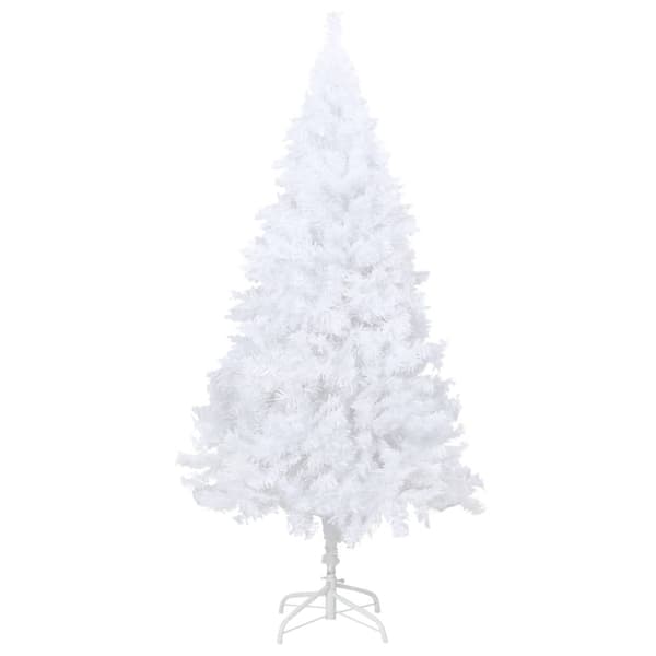 Plastgran med tjocka grenar vit 210 cm PVC