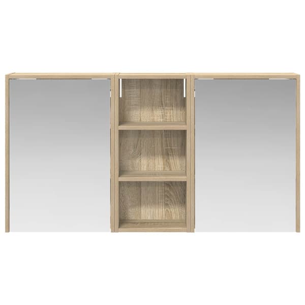 Badrumsskåpsset 3 st 116 x 16 x 62,5 cm Konstruerat trä